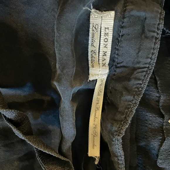 Leon Max navy blue strappy detail maxi silk dress size - Picture 11 of 11